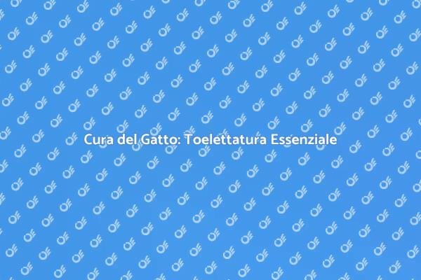 Toelettatura: Salute per il Tuo Gatto