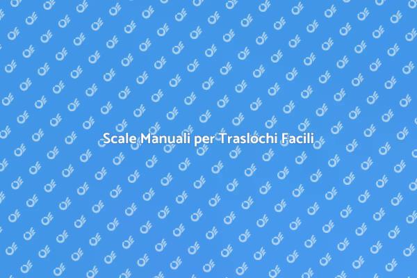 Semplifica il Tuo Trasloco con Scale Manuali