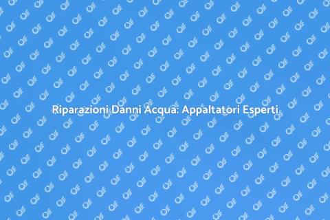 Appaltatori Danni Acqua: Guida Pratica