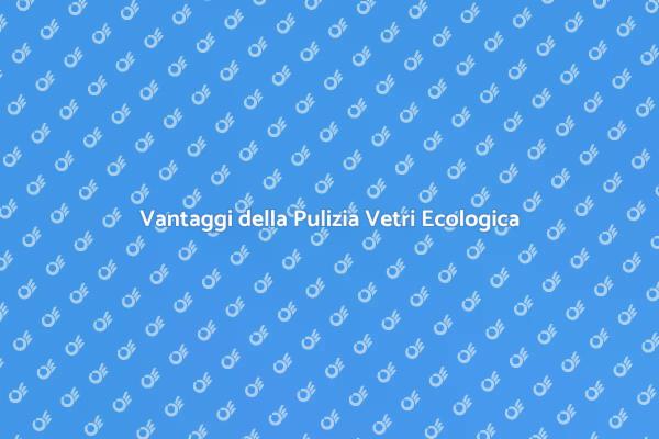 Sostenibilità nella Pulizia dei Vetri