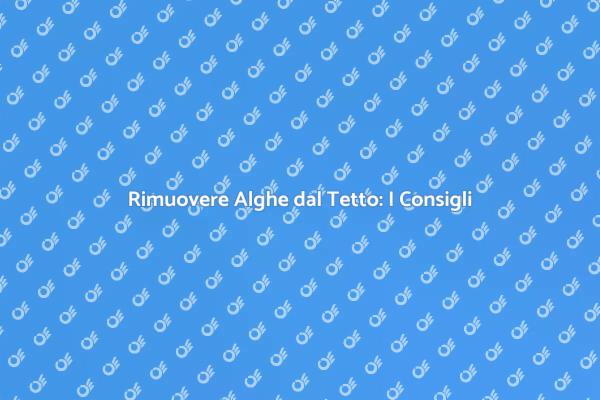 Manutenzione Tetto: Rimuovi le Alghe