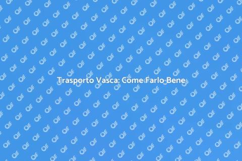 Trasporto Vasca: Guida Completa