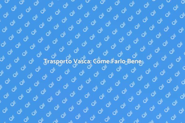 Come Trasportare una Vasca in Sicurezza