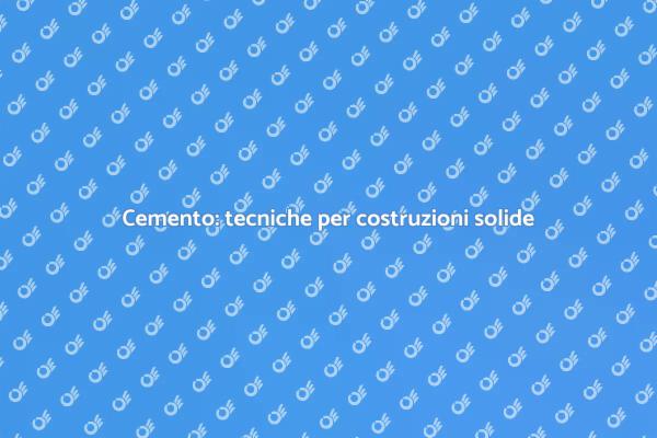 Tecniche per gettare il cemento