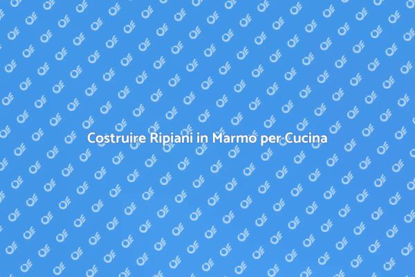 Eleganza dei Ripiani in Marmo per Cucina