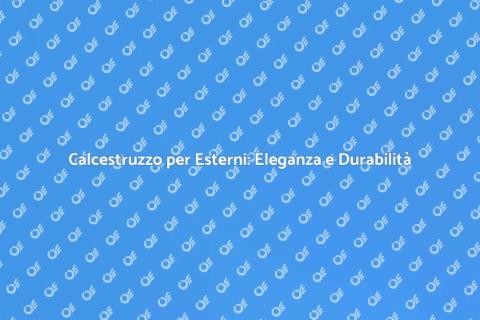 Pavimentazione in Calcestruzzo Esterno