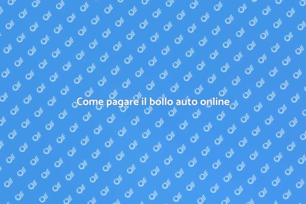 Guida al pagamento del bollo auto online