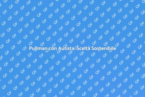 Opzione Sostenibile: Noleggio Pullman