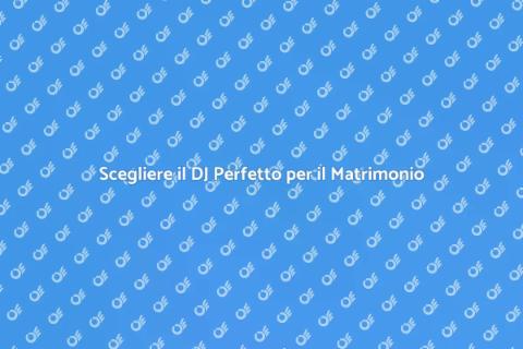 DJ per Matrimonio all'Aperto