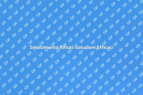 Smaltimento Rifiuti: Guida Completa