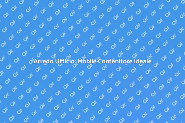 Eleganza e Funzionalità in Ufficio