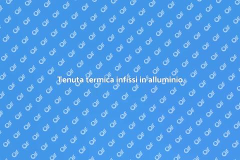 Controllo tenuta termica infissi alluminio