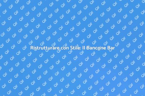 Bancone Bar: Trasforma la Tua Casa