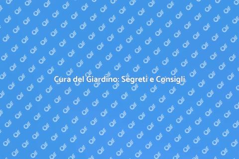 Manutenzione Giardino: Consigli Utili