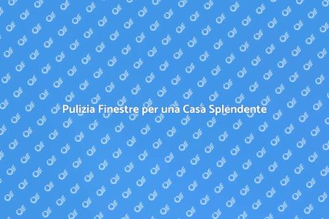Lavaggio Finestre: Cura e Comfort