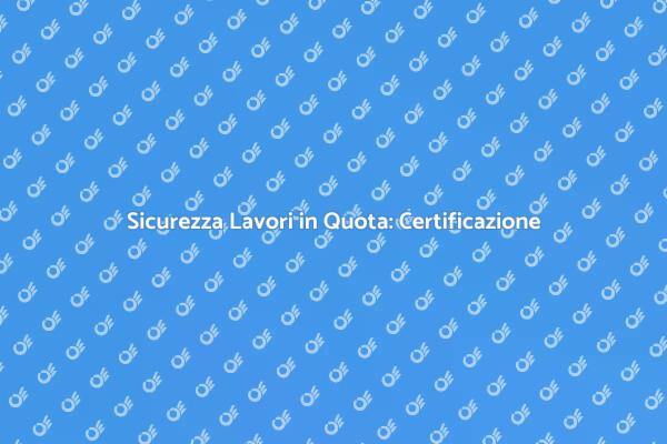 Linea Vita Fissa: Sicurezza Garantita
