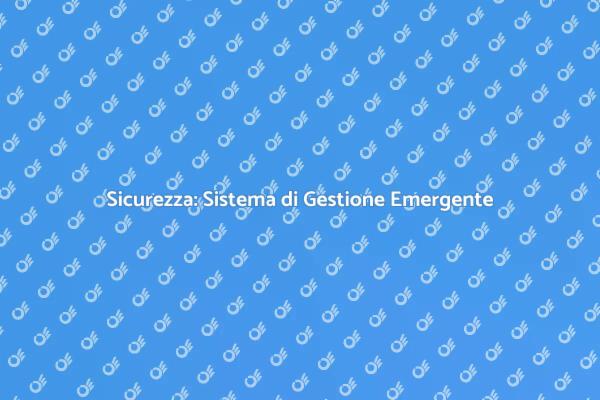 Sicurezza e Gestione delle Emergenze