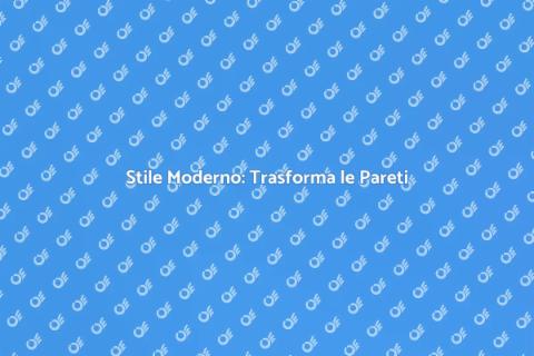 Decorazione Murale Stile Moderno