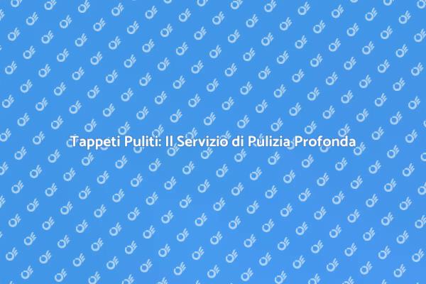 Rivitalizza i Tuo Tappeti con Pulizia Profonda