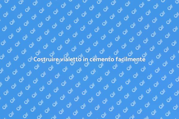 Realizza il tuo vialetto in cemento