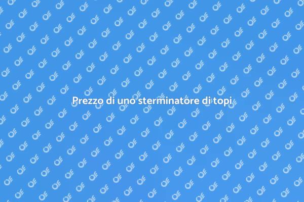 Quanto spendere per un sterminatore di topi?