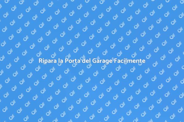 Riparazione Efficace della Porta Garage