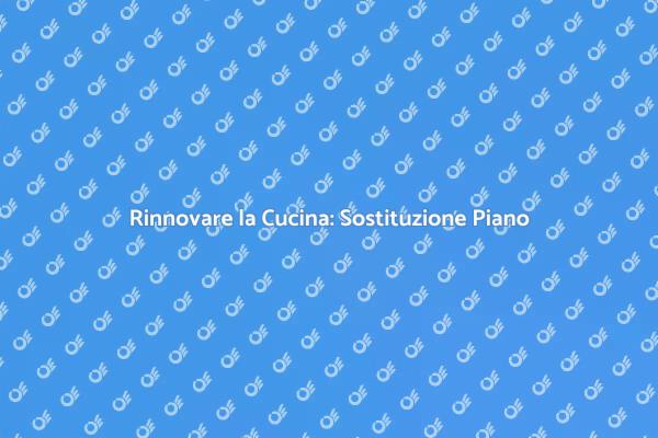 Rifacimento Piano Cucina Danneggiato