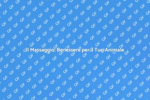 Massaggio Professionale per Animali