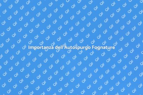 Autospurgo Fognature: Servizio Essenziale