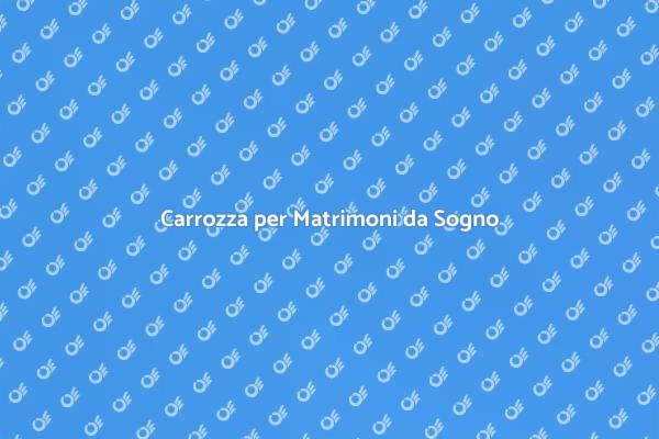 Carrozza Trainata per il Tuo Matrimonio