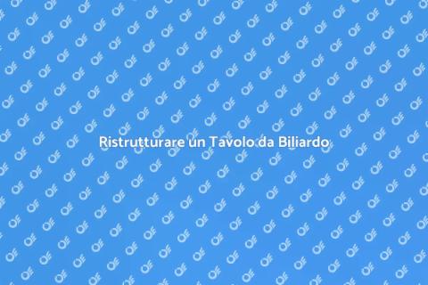 Recupero Tavolo Biliardo Danneggiato