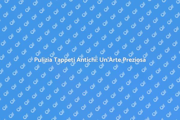 L'Arte di Lavare Tappeti Antichi