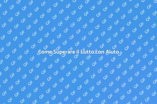 Supera il Lutto con un Professionista
