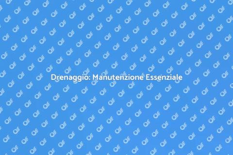 Manutenzione Canali di Drenaggio