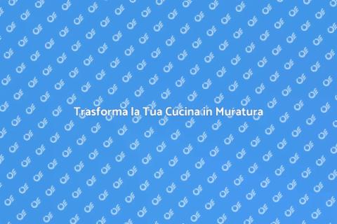 Cucina Rustica in Muratura: Stile Unico