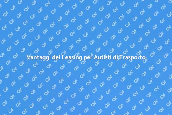 Leasing Veicoli: Flessibilità per Autisti