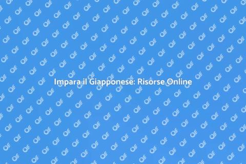 Impara il Giapponese Online Facilmente
