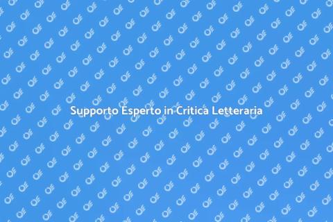 Aiuto in Critica Letteraria Online