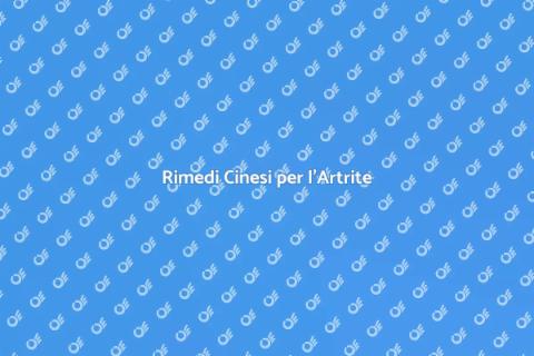 Terapia Cinese per l'Artrite