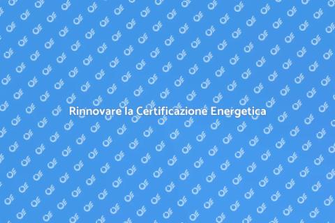 Aggiornamento Certificazione Energetica