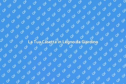Casetta in Legno da Giardino Coloniale