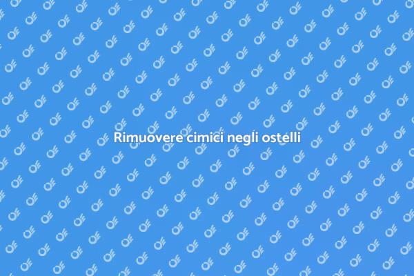 Disinfestazione efficace per ostelli