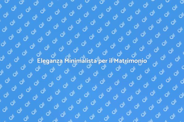 Minimalismo: L'Abito da Sposa Perfetto