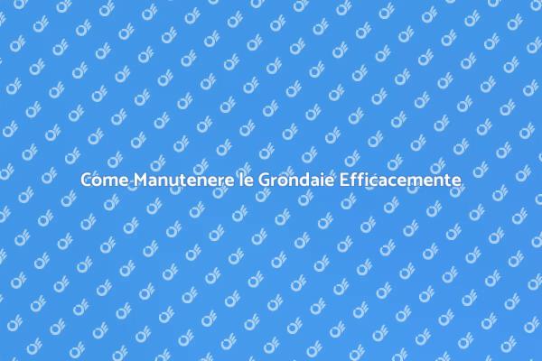 Manutenzione Grondaie: Tutto Quello che Devi Sapere