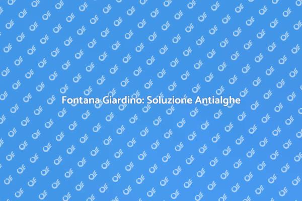 Fontana da Giardino: Magia e Relax