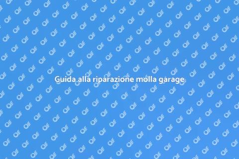 Riparare molla porta garage facilmente