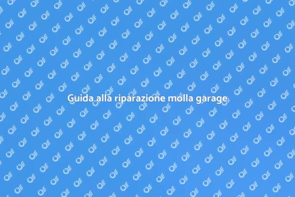 Riparazione facile molla porta garage