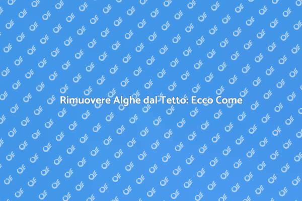 Come Pulire il Tetto dalle Alghe