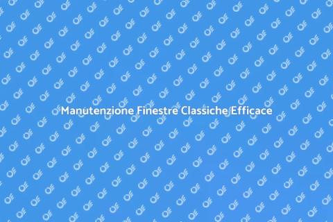 Pulizia Finestre in Stile Classico