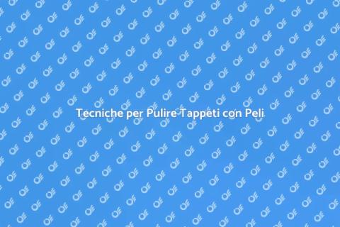 Pulire Tappeti con Peli di Animali